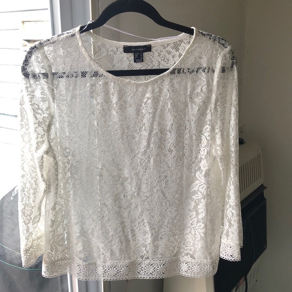 Lace white blouse - Picture 1 of 4
